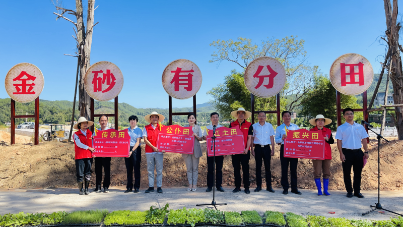金砂镇开展我在金砂有分田认筹认种活动